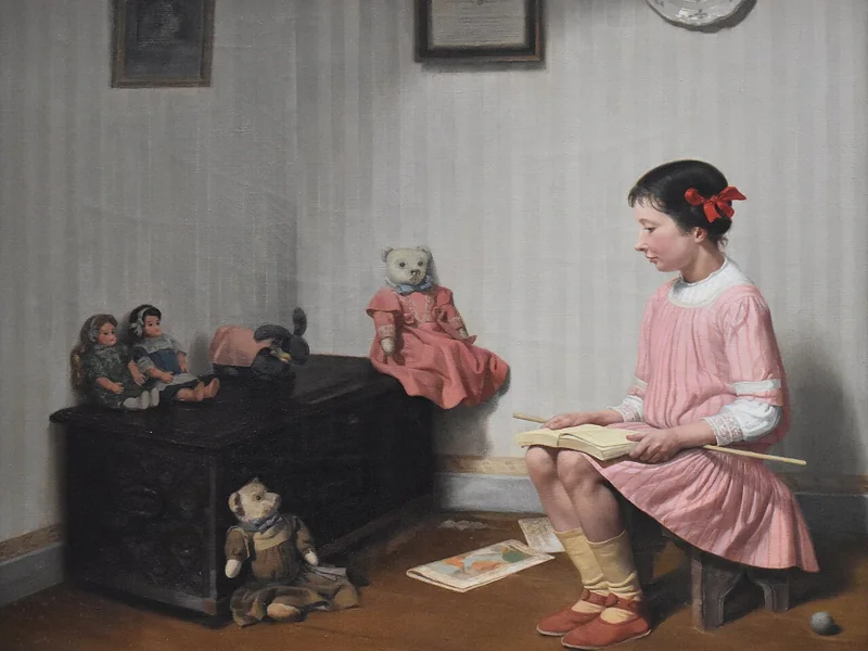 1866-Gaston Schnegg - La lezione con le bambole
